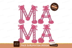Pink Floral Mama Sublimation Png Product Image 1