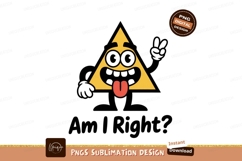 Yellow triangle character sticking out tongue cartoon Product Image 1