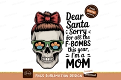 Skull wearing sunglasses with bow flowers Product Image 1