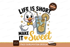 Cute duck with lemonade drink citrus orange Product Image 1