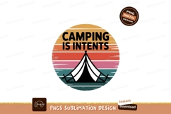 Camping tent sunset retro stripes image Product Image 1