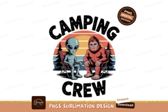 Alien Bigfoot Camping Crew Sunset image Product Image 1