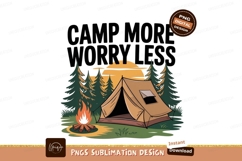 Tent campfire forest sunset camping Product Image 1