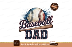 Baseball Dad Patriotic Design stars stripes Product Image 1