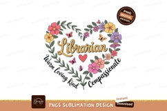 Librarian heart floral wreath flowers Product Image 1