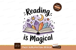 Open book with crystals moon stars image Product Image 1