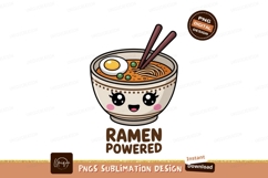 Kawaii Ramen Bowl With Chopsticks noodles Product Image 1