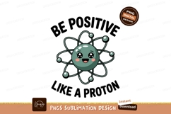 Happy atom character with orbiting electrons science Product Image 1