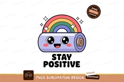 Happy battery with rainbow and stars cute Product Image 1