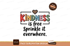 Colorful kindness word with leopard heart print Product Image 1