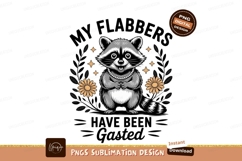 Adorable raccoon wearing pearl necklace and flowers Product Image 1