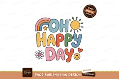 Colorful Rainbow Sun Happy Day Text image Product Image 1