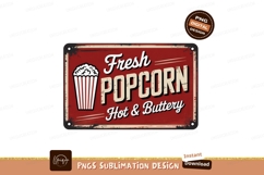 Fresh Popcorn Hot Buttery Sign snack food Product Image 1