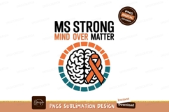 Mind Over Matter Strong Awareness Ribbon orange teal Product Image 1