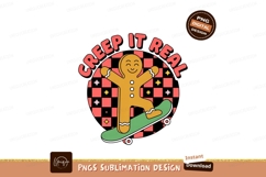 Gingerbread man skateboarding with text creep Product Image 1