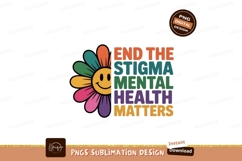 Smiley flower mental health awareness message face Product Image 1