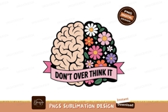Brain flowers and ribbon pink orange Product Image 1