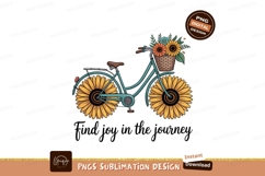 Teal bicycle with sunflower wheels and basket yellow Product Image 1