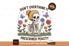 Skeleton woman with flowers and butterflies nature Product Image 1