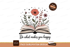 Open book with blooming flowers and leaves image Product Image 1