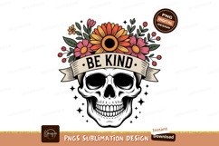 Skull floral wreath message flowers ribbon Product Image 1