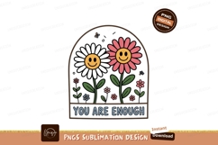 Smiley flowers with uplifting message happy pink Product Image 1