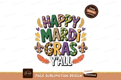 Happy Mardi Gras festive lettering celebration Product Image 1