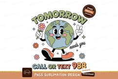 Happy Earth holding flower peace sign planet tomorrow Product Image 1