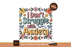 Floral Anxiety Statement flowers leaves Product Image 1