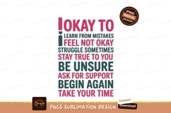 Okay to feel not okay struggle stay true begin again Product Image 1