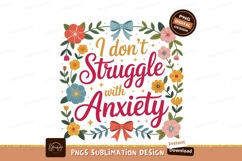 Floral Anxiety Statement flowers leaves Product Image 1