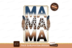Mama leopard feathers gradient text Product Image 1