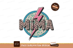 Retro Mima Lightning Bolt Leopard Print Design image Product Image 1