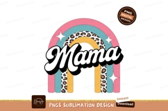 Retro Rainbow Leopard Stars Clouds image Product Image 1