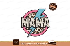 Mama lightning bolt leopard print circle image Product Image 1