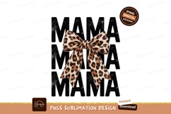 Leopard Print Bow Mama ribbon Product Image 1