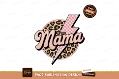 Retro Mama Lightning Bolt Leopard Print image Product Image 1