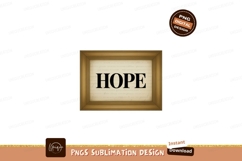 Golden Framed Hope Word Art text lettering Product Image 1