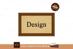 Wooden sign with text brown Product Image 1