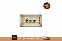 Aged wood sign with bond text distressed Product Image 1