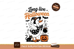 Halloween duck with cat and pumpkin witch Product Image 1
