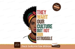 Woman with headwrap and beads culture struggle Product Image 1