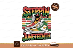 Steppin Juneteenth Sneakers shoes high-top Product Image 1