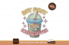 Iced coffee drink with stars beverage Product Image 1