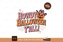 Howdy Halloween Yall Pumpkin Cowboy Hat image Product Image 1