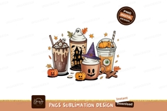 Halloween drinks with spooky decorations pumpkin ghost Product Image 1