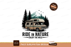 Vintage camper van adventure in mountain forest image Product Image 1