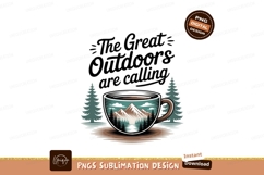 Mountain landscape reflected in coffee cup mountains Product Image 1