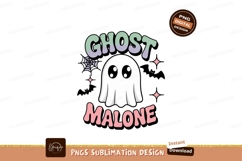 Cute ghost character with text halloween Product Image 1