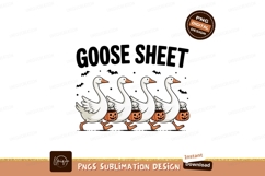White geese carrying pumpkins orange halloween Product Image 1